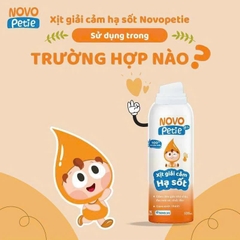 Xịt Giải Cảm Hạ Sốt Novo Petie 100ml – Hỗ Trợ Làm Mát Cơ Thể, Giảm Khó Chịu Khi Bé Bị Sốt