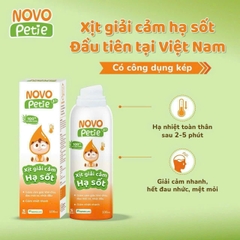 Xịt Giải Cảm Hạ Sốt Novo Petie 100ml – Hỗ Trợ Làm Mát Cơ Thể, Giảm Khó Chịu Khi Bé Bị Sốt