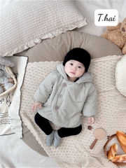 Áo khoác lông có mũ size nhí cho bé trai, gái