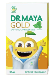 TPCN - Dầu húng chanh lên men Dr. MAYA Gold (30ml) Tăng sức đề kháng tự nhiên cho bé, mẫu mới
