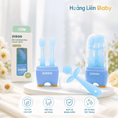 Bàn Chải Đánh Răng Silicon Jubon Cho Bé Kèm Hộp Đựng – Chăm Sóc Răng Miệng Từ 0 Tháng