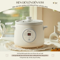 Nồi Nấu Chậm 1.5L BEAR SB-NNC15 Đa Năng Nấu Cháo, Hầm Nhanh, Nấu Chậm Trực Tiếp, Kho Thịt Kho Cá Giữ Ấm - Bản Tiếng Việt