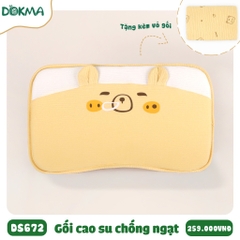 Gối cao su non chống ngạt tặng kèm vỏ Dokma mã DS672
