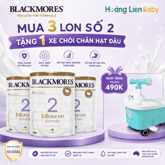 Sữa Blackmores số 2 900g (6–12 tháng) – Mua 3 lon tặng xe chòi chân hạt đậu