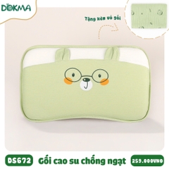 Gối cao su non chống ngạt tặng kèm vỏ Dokma mã DS672