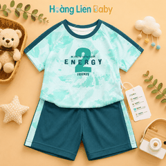 Bộ Thể Thao Bé Trai Cao Cấp ENERGY Mềm Mịn Mát Lạnh Size 90-130