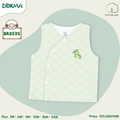 Dokma - Áo ghi lê cài lệch trần bông (3-24m) DA 2535