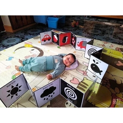 Sách Kích Thích Thị Giác Cho Bé/Trọn Bộ Tranh Kích Thích Thị Giác Ziczac Cho Bé 0-2 Tuổi