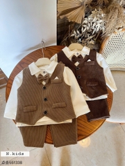 Bộ công tử bé trai nhung size 1-5year