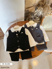 Bộ công tử bé trai nhung size 1-5year