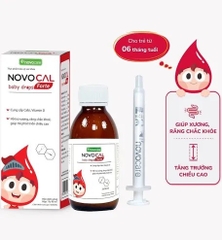Canxi cho bé từ 6 tháng Novocare - Novocal Baby Drops Forte bổ sung canxi, D3 cho bé giúp xương chắc khỏe, tăng chiều cao