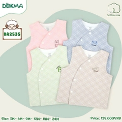 Dokma - Áo ghi lê cài lệch trần bông (3-24m) DA 2535