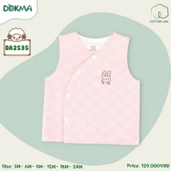 Dokma - Áo ghi lê cài lệch trần bông (3-24m) DA 2535