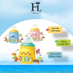 ĐỒ CHƠI - Lục lạc, gặm nướu hình bình sữa có nhạc vui nhộn cho bé