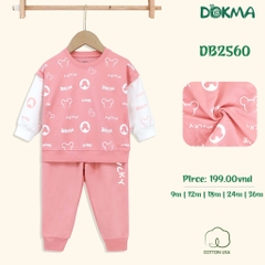 Dokma - Bộ cổ tròn dài tay nỉ da cá DB2560