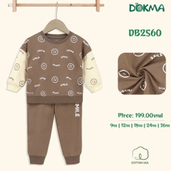Dokma - Bộ cổ tròn dài tay nỉ da cá DB2560