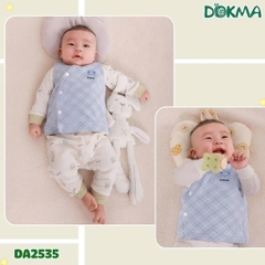 Dokma - Áo ghi lê cài lệch trần bông (3-24m) DA 2535
