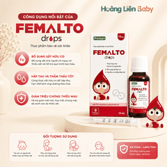 Femalto Drops 15ml Novocare – Bổ Sung Sắt Hữu Cơ Dạng Nhỏ Giọt Cho Trẻ Em Và Người Lớn
