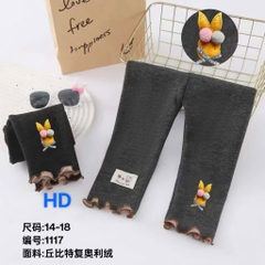 Quần legging mèo lót lông size nhí cho bé