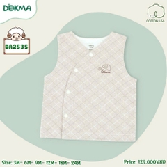 Dokma - Áo ghi lê cài lệch trần bông (3-24m) DA 2535