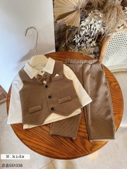 Bộ công tử bé trai nhung size 1-5year