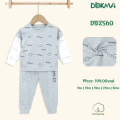 Dokma - Bộ cổ tròn dài tay nỉ da cá DB2560