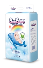 BonBaby cá heo - Tã dán size M 64 Miếng