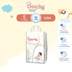 Bỉm Goo:by Hàn Quốc - Tã dán S Siêu mỏng (56 miếng) mềm mại an toàn siêu thấm hút cho bé
