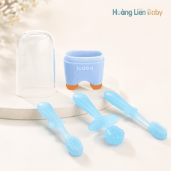 Bàn Chải Đánh Răng Silicon Jubon Cho Bé Kèm Hộp Đựng – Chăm Sóc Răng Miệng Từ 0 Tháng