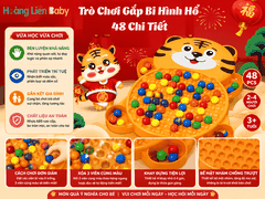 Trò chơi gắp bi hình hổ 48 chi tiết cho bé từ 3 tuổi trở lên