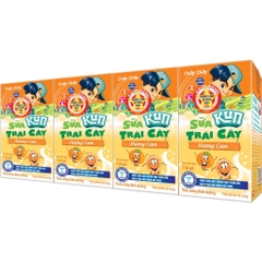 Sữa Trái Cây Kun Hương Cam (lốc 4 hộp x 110ml)