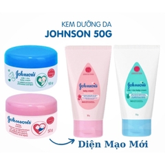 Kem Dưỡng Da Johnson's Baby 50g Màu Xanh mẫu mới dưỡng da cho bé từ sơ sinh