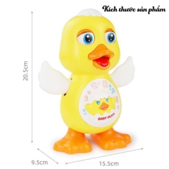 Đồ chơi chú vịt nhảy múa phát nhạc có đèn vui nhộn, Vịt nhảy theo nhạc ngộ nghĩnh cho bé