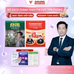 Bộ 2 Sách Excel - PowerPoint ứng dụng văn phòng