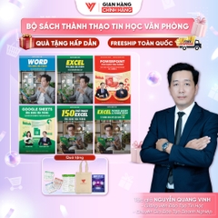 Bộ 6 Sách Word - Excel - PowerPoint - Google Sheets - 150 TT - Power Query ứng dụng văn phòng