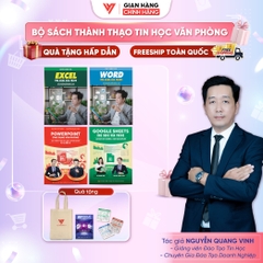 Bộ 4 Sách Word - Excel - PowerPoint - Google Sheets ứng dụng văn phòng