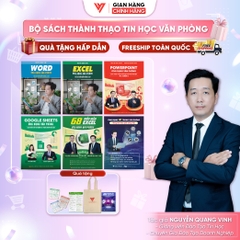 Bộ 6 Sách Word -Excel -PowerPoint -Google Sheets -68 Biểu mẫu Excel và Ứng dụng AI trong văn phòng
