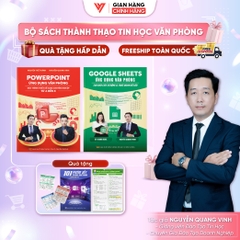 Bộ 2 Sách PowerPoint và Google Sheets ứng dụng văn phòng