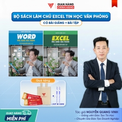 Bộ 2 Sách Tin Học Excel Và Word Ứng Dụng Văn Phòng Từ Cơ Bản Đến Nâng Cao