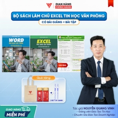 Bộ 2 Sách Tin Học Excel Và Word Ứng Dụng Văn Phòng Từ Cơ Bản Đến Nâng Cao