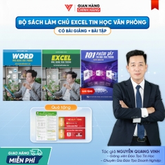 Bộ 2 Sách Tin Học Excel Và Word Ứng Dụng Văn Phòng Từ Cơ Bản Đến Nâng Cao