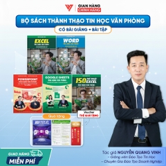 Bộ 5 Sách Word - Excel - PowerPoint - Google Sheets - 150 TT Ứng Dụng Văn Phòng