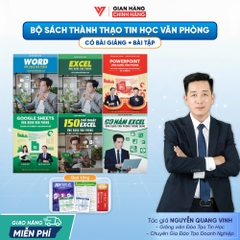 Bộ 6 Sách Tin Học Word - Excel - PowerPoint - Google Sheets - 150 Thủ Thuật Excel - 90 Hàm Excel