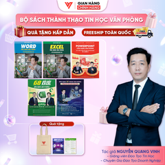 Bộ 5 Sách Word -Excel -PowerPoint -Google Sheets và Ứng dụng AI trong văn phòng