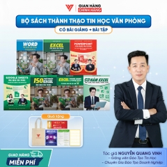 Bộ 7 Sách 90 Hàm - Excel - Word - 150 TT - Powerpoint - Google Sheets - Excel Power Query