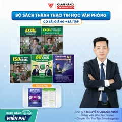 Bộ 5 Sách Excel - 150 TT Excel - 68 biểu mẫu Excel - Power Query và Ứng dụng AI Trong Văn Phòng