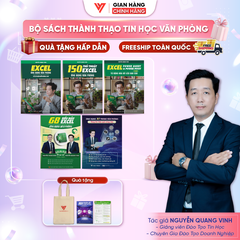 Bộ 5 Sách Excel - 150 TT Excel - 68 biểu mẫu Excel -Power Query và Ứng dụng AI trong văn phòng