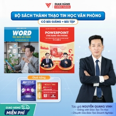 Bộ 2 Sách Tin Học Word Từ Cơ Bản Đến Nâng Cao Và PowerPoint Ứng Dụng Văn Phòng