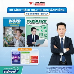 Bộ 2 Sách Tin Học Word Từ Cơ Bản Đến Nâng Cao Và 90 Hàm Excel Ứng dụng Văn Phòng