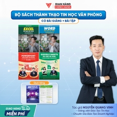 Bộ 4 Sách Word - Excel - PowerPoint - Google Sheets Ứng Dụng Văn Phòng